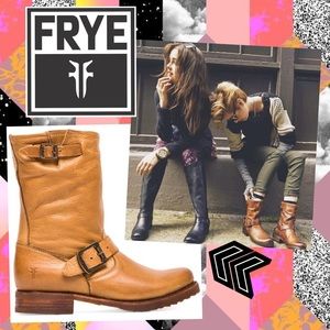 FRYE Veronica Short Camel Slouchy Shortie Booties